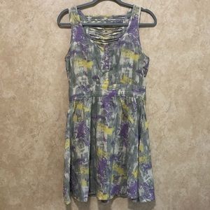 100% Cotton Angie PurpleOrange dress Size S